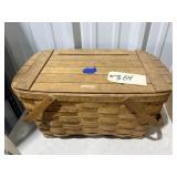 Vintage Picnic Basket w/Bowls - Knife Block