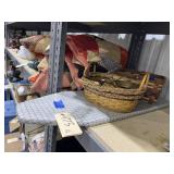 Portable Ironing Board - 2 Wicker Baskets