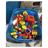 Small Plastic Bin w/Large Legos