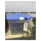 Assorted Curtains in Plastic Bin w/Lid