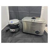 2 Pcs - Deep Fryer & Breakfast Sandwich Maker