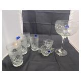 7 Pcs - Glass Tumblers - Mugs