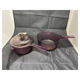 2 Glass Cooking Pots w/Lid