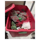 Plastic Tote w/Christmas Dï¿½cor
