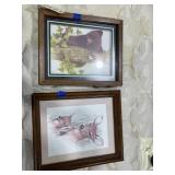 2 Pcs - Framed Decorative Prints