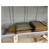 Plastic Bin w/Assorted Pic Frames