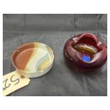 2 - Glass Ash Trays