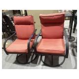 2 - Patio Swivel Chairs w/Cushions