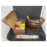 2 Pcs - Basket w/Candles & Box w/Crayons