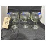 3 Pcs - Glass Stem Cups