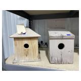 2 - Wooden Bird Houses