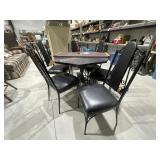 Dining Table w/Leaf & 6 Chairs 42'Dia