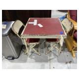 Vintage Child's Table w/2 Folding Chairs