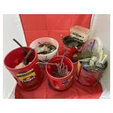 Assorted Hardware in Plastic Containers