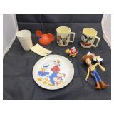 6 Pcs - Disney Plate - Mugs - Figurines