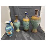 4 Pcs - Assorted Vases