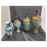 4 Pcs - Assorted Vases