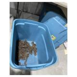 Assorted Chains in Plastic Bin w/lid