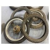 4 Dirt Bike Tires & 2 Rims 3-21 & 4.25-18