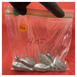 5 Pcs - 4 oz Fishing Weights