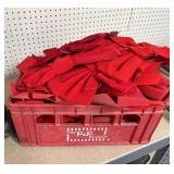 Plastic Crate w/Christmas Bows