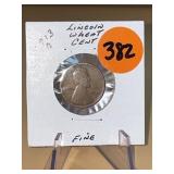 1913 - d Lincoln Wheat Cent - fine