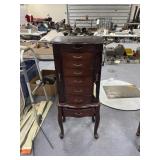 7-Drawer Jewelry Armoire 16"L x 12"W x 39"H