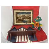 3 Pcs - Wood Dï¿½cor & Foam Clock