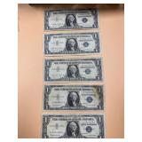 5 -Silver Certificate $5 Bills