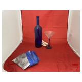 Blue Stained Glass Pieces - Blue Bottle