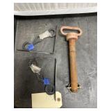 3 Pcs - Metal Brackets & Pin