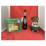Beer Bottle - Bathtub Figure - Bird Feeder in box