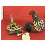 Lighted Stained Glass Rooster
