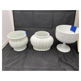2 - Milk Glass Dishes