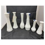 2 - Milk Glass Vases