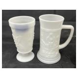2 - Milk Glass Cups