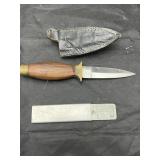 Fixed Blade Double Edged Knife in Sheath