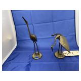2 - Brass Stork Statues