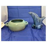 2 Pcs - Stoneware Bowl & Vase