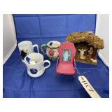 5 Pcs - Mugs - Small Nativity & Pic Holder
