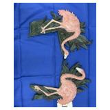 2 Flamingo Wall Hangings