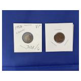 Rare Nazi Swastika Penny & Canadian Silver Coin