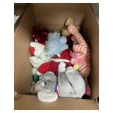 Box of Assorted Plush Toys