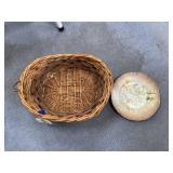 Basket w/Decorative Plate