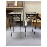 2 - Stained Glass Plant Stands