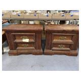 Pair 2-Drawer Bedside Tables 29"L x 18"W x 25"H