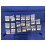 40 Indian Head Pennies 24K Gold Layered