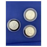 3 Nazi Silver Coins - 1937 - 1938 - 1939