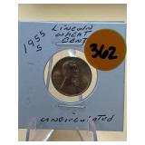1955 - s Uncirculated Lincoln Cent