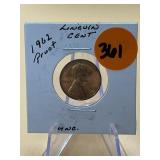 1962 Proof Lincoln Cent Uncirculated